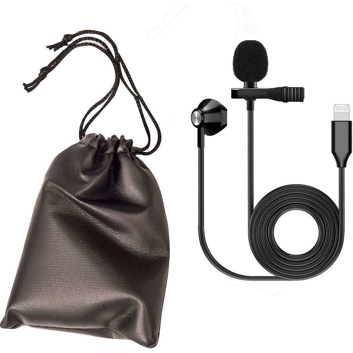 Kinsman Lavalier Microphone w/ Earphone - Lightning Adaptor