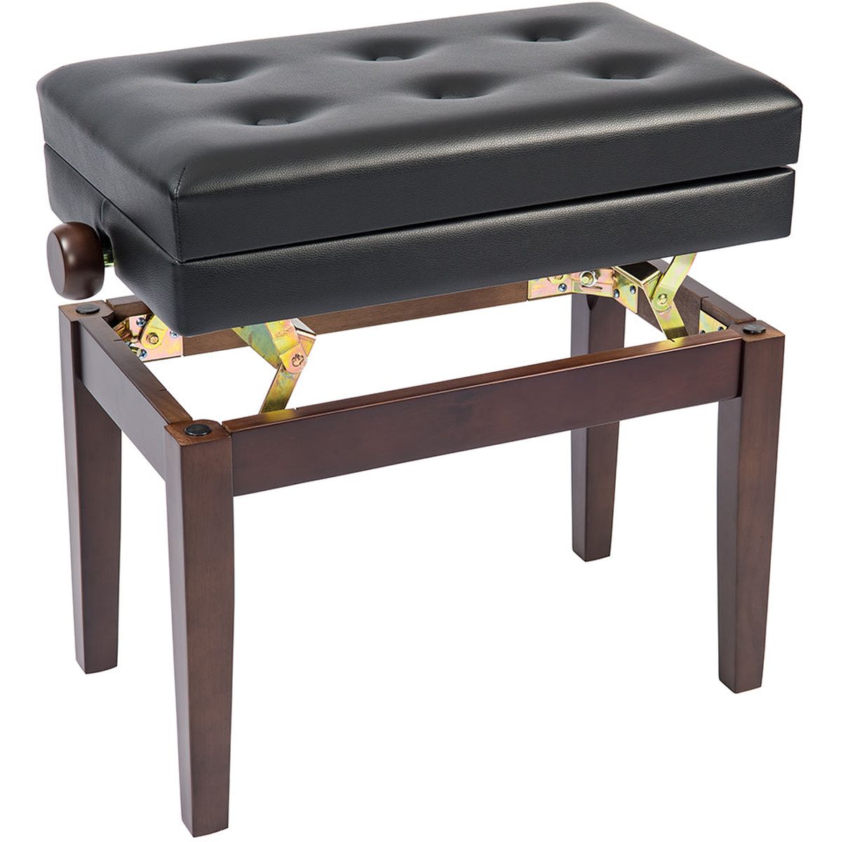 Kinsman Deluxe Adjustable Piano Bench - w/ Storage - Satin Brown