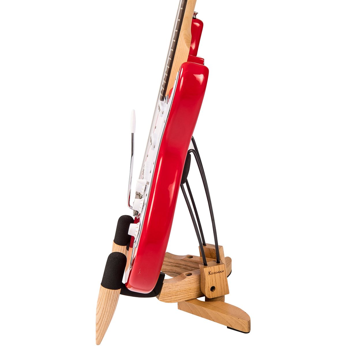 Kinsman Premium Series Wooden A-Frame Electric Guitar Stand (KWE51)