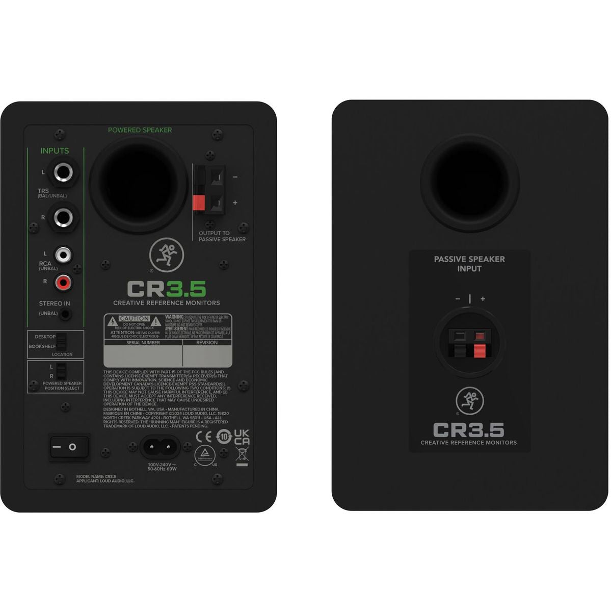 Mackie 3.5 Powered Studio Monitors w/ Tone Control
