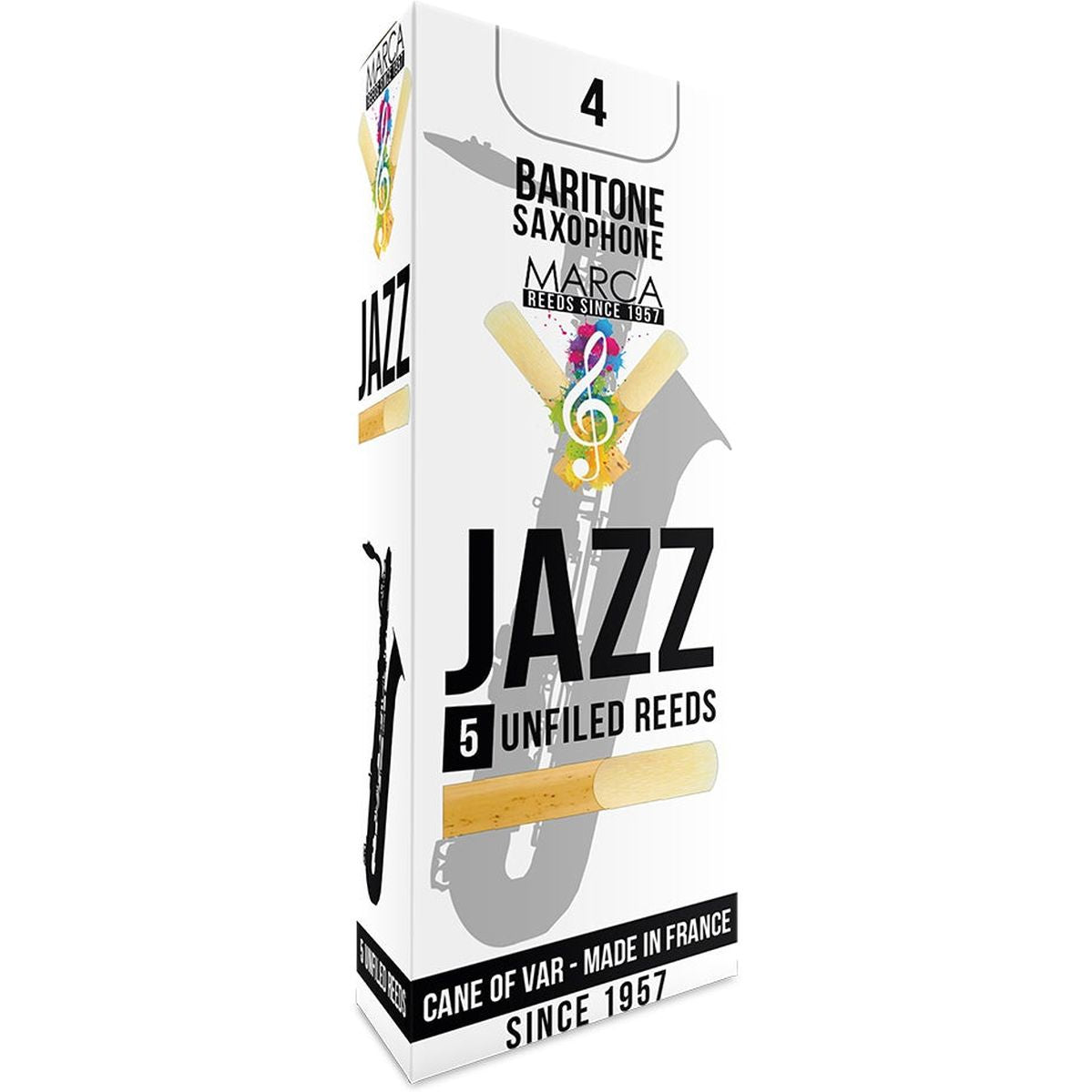 MARCA Reed Saxophone Bartione Jazz - Unfiled 4 - PK Of 5