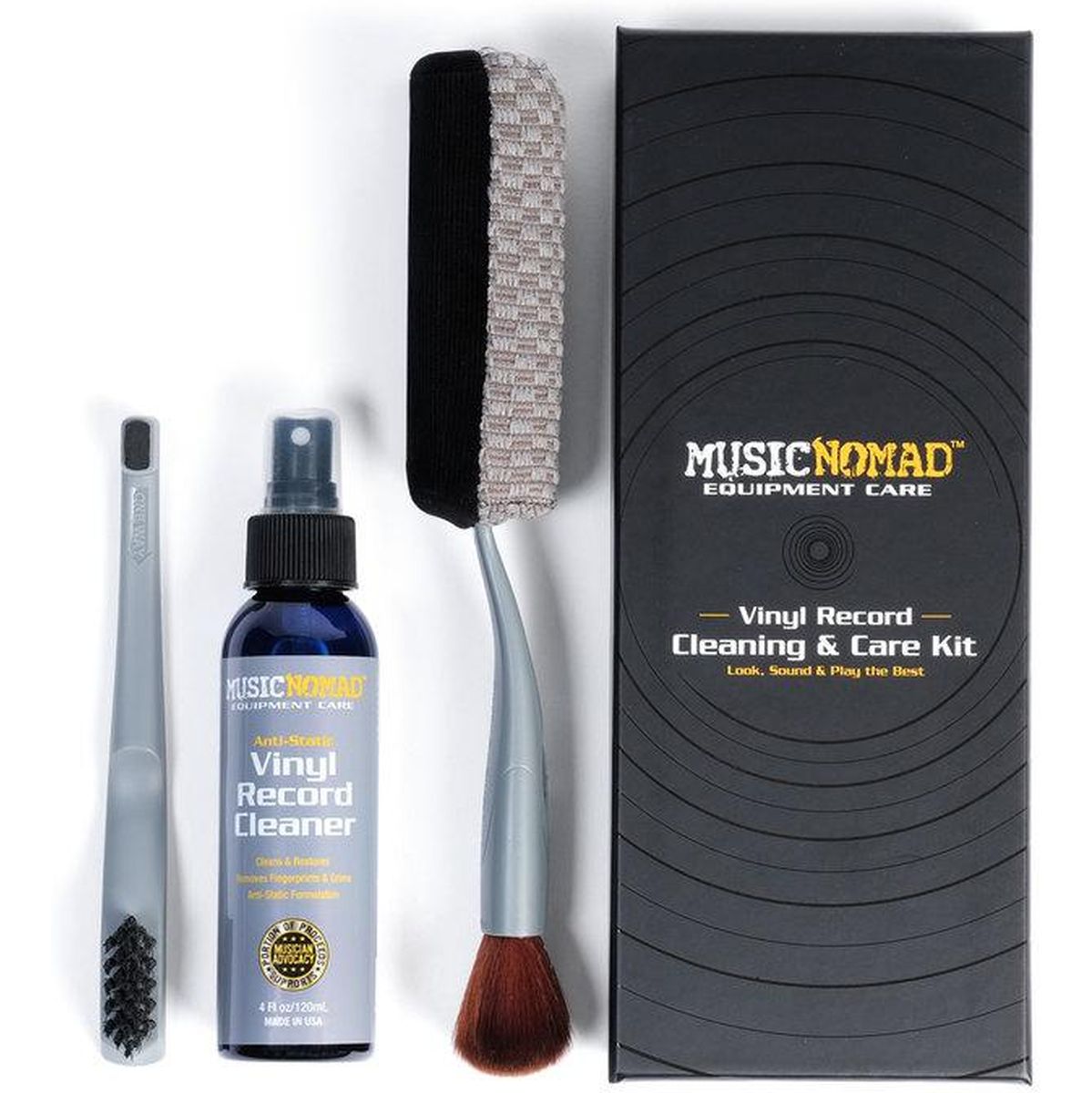 MusicNomad 6 'N 1 Vinyl Record Cleaning &amp; Care Kit
