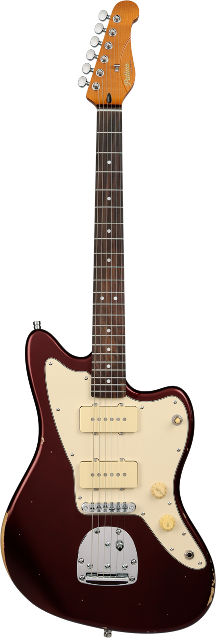 Patina PJ-6 Oxblood Relic JM-Style Elektrische gitaar