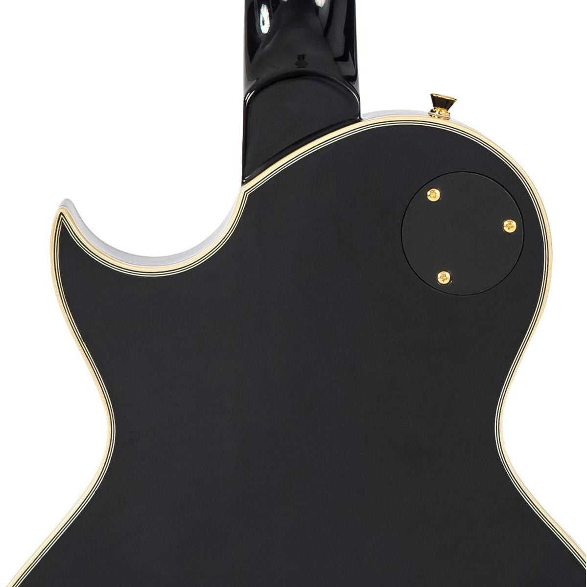 Vintage V100 Guitar 2W90 - Gold Hardware - Gloss Black