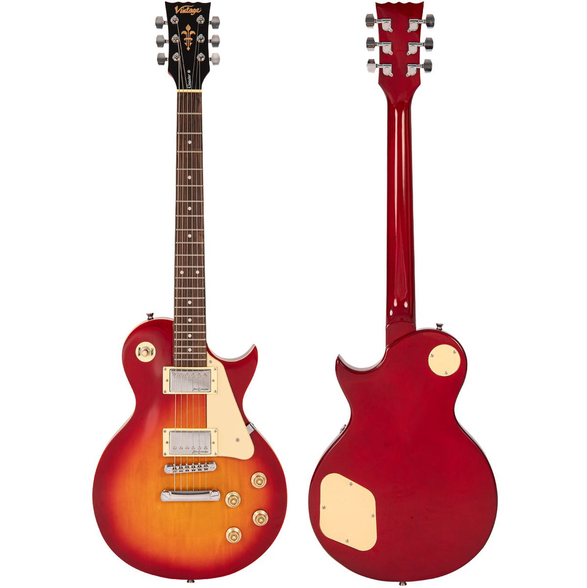 Vintage V10 Coaster Series Electric Guitar - Cherry Sunburst
