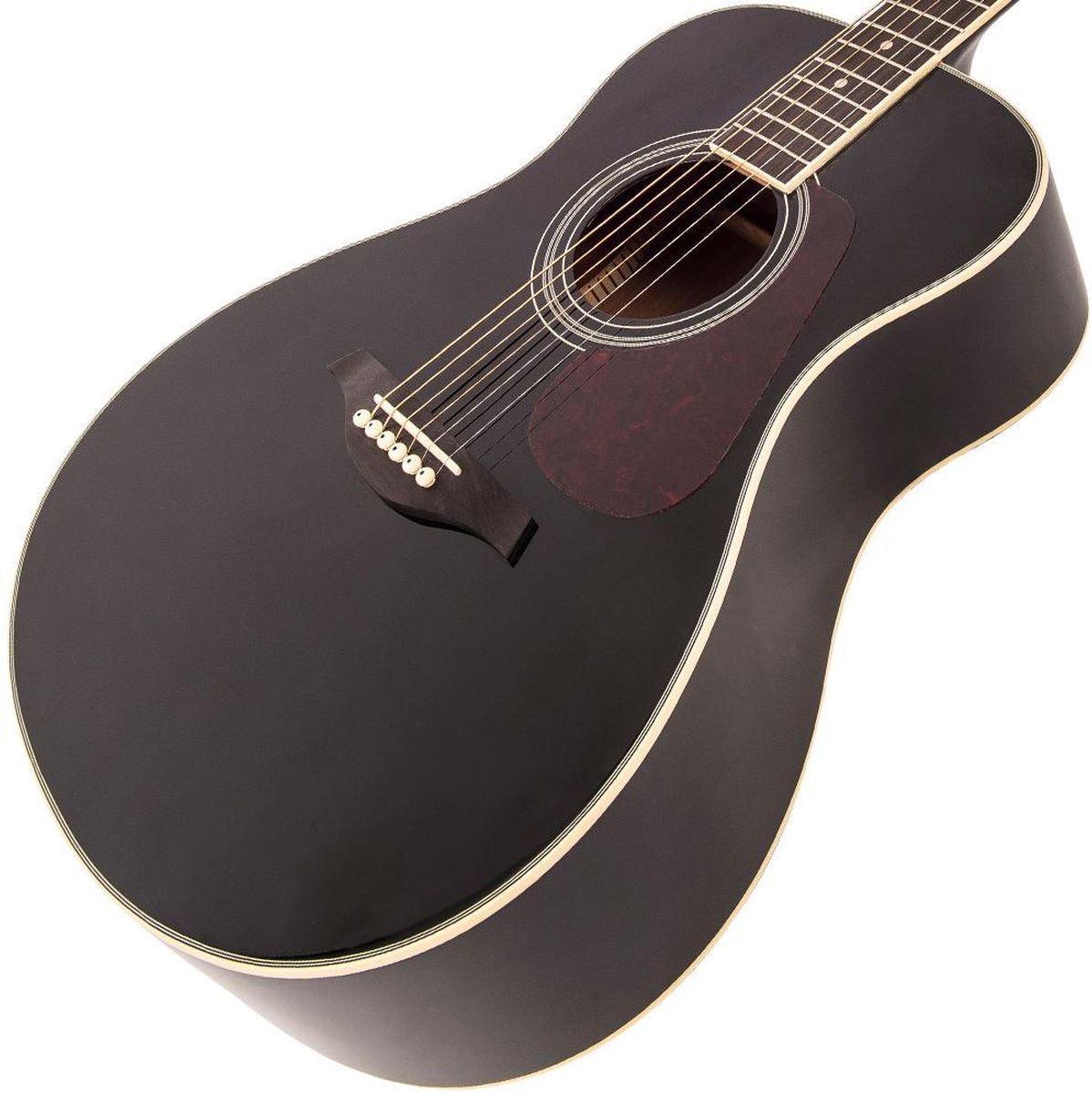 Vintage Folk Guitar-Solid Top-Black