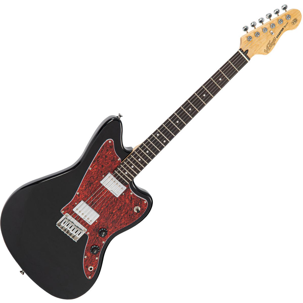 Vintage V50 Coaster Series Electric Guitar - Gloss Black