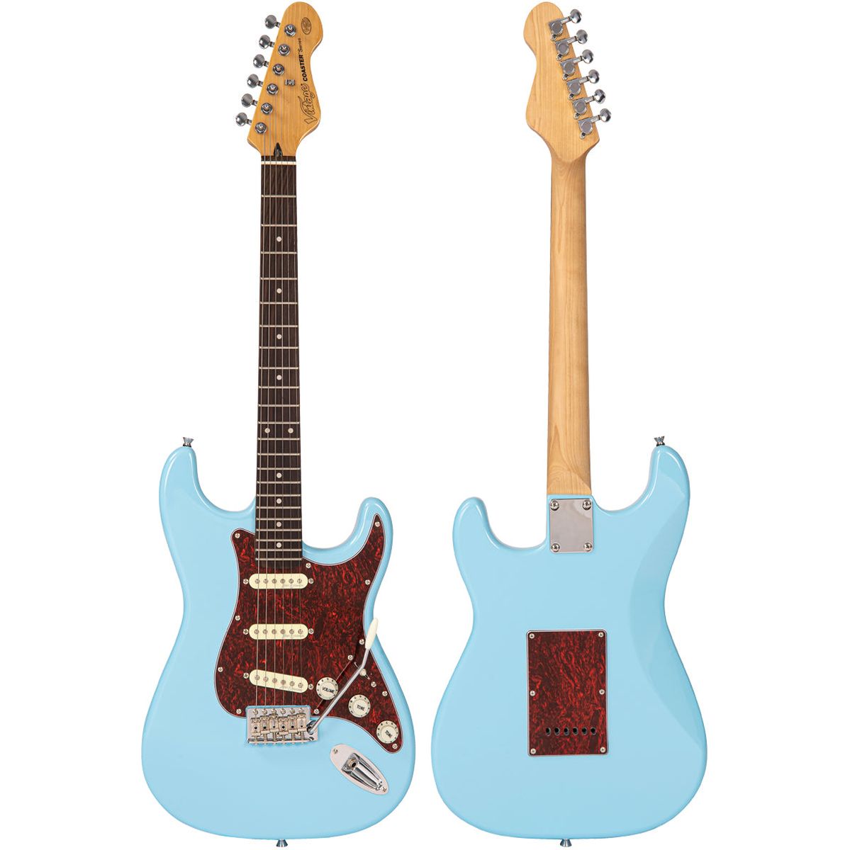 Vintage V60 Coaster Series Electric Guitar - Laguna Blue