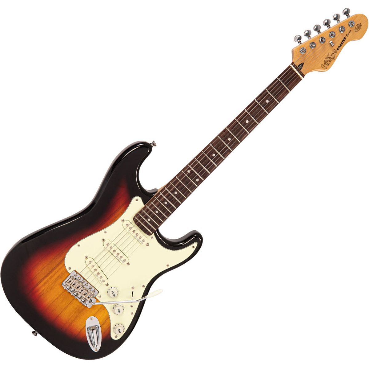 Vintage V60 Coaster Series Electric Guitar - 3 Tone Sunburst