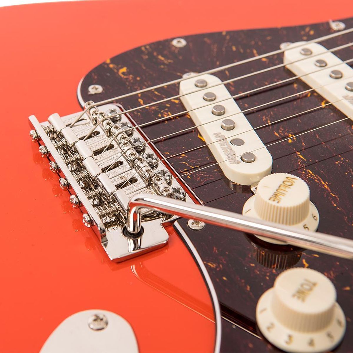 Vintage Electric Guitar-Maple Fingerboard - Firenza Red