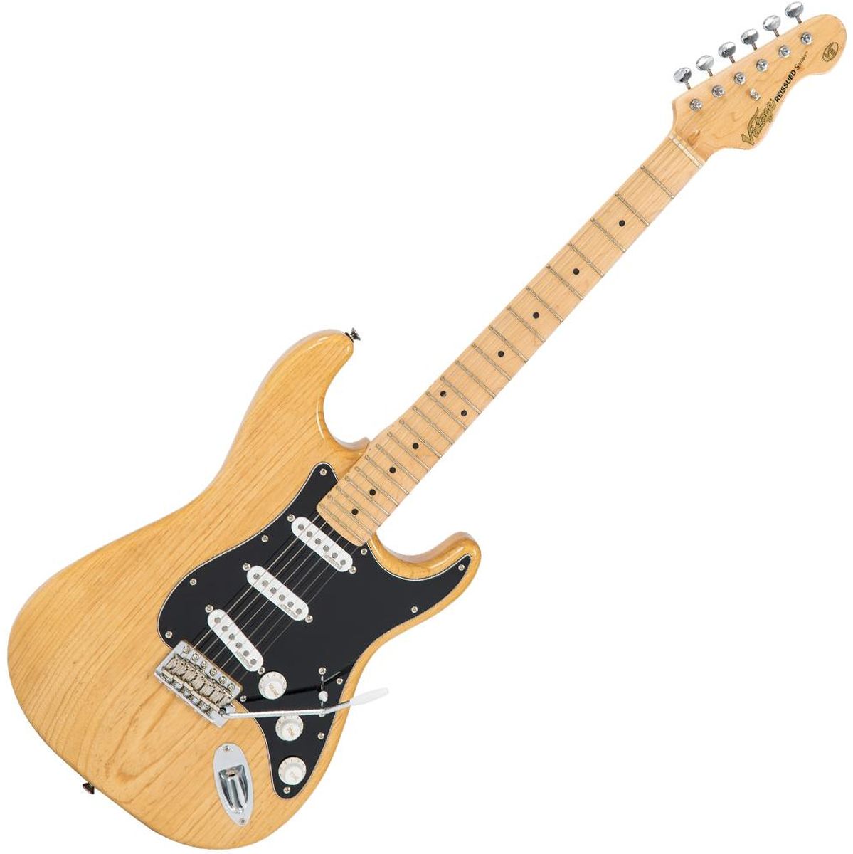 Vintage Electric Guitar - Maple FB - Natural Ash