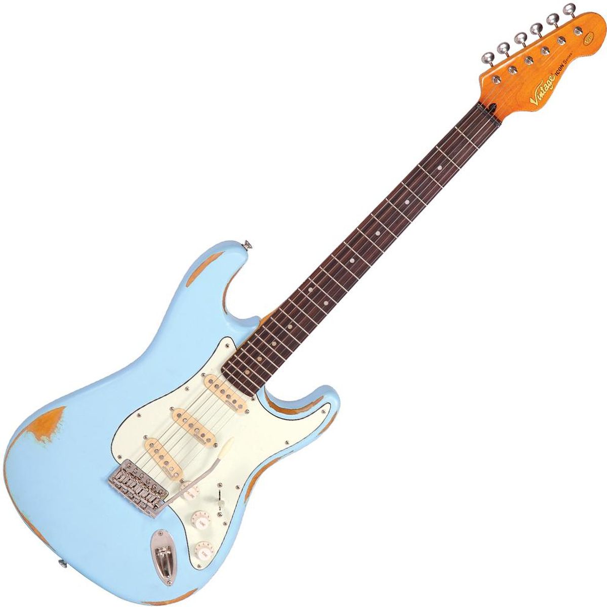 Vintage V6 Icon - Distressed Laguna Blue