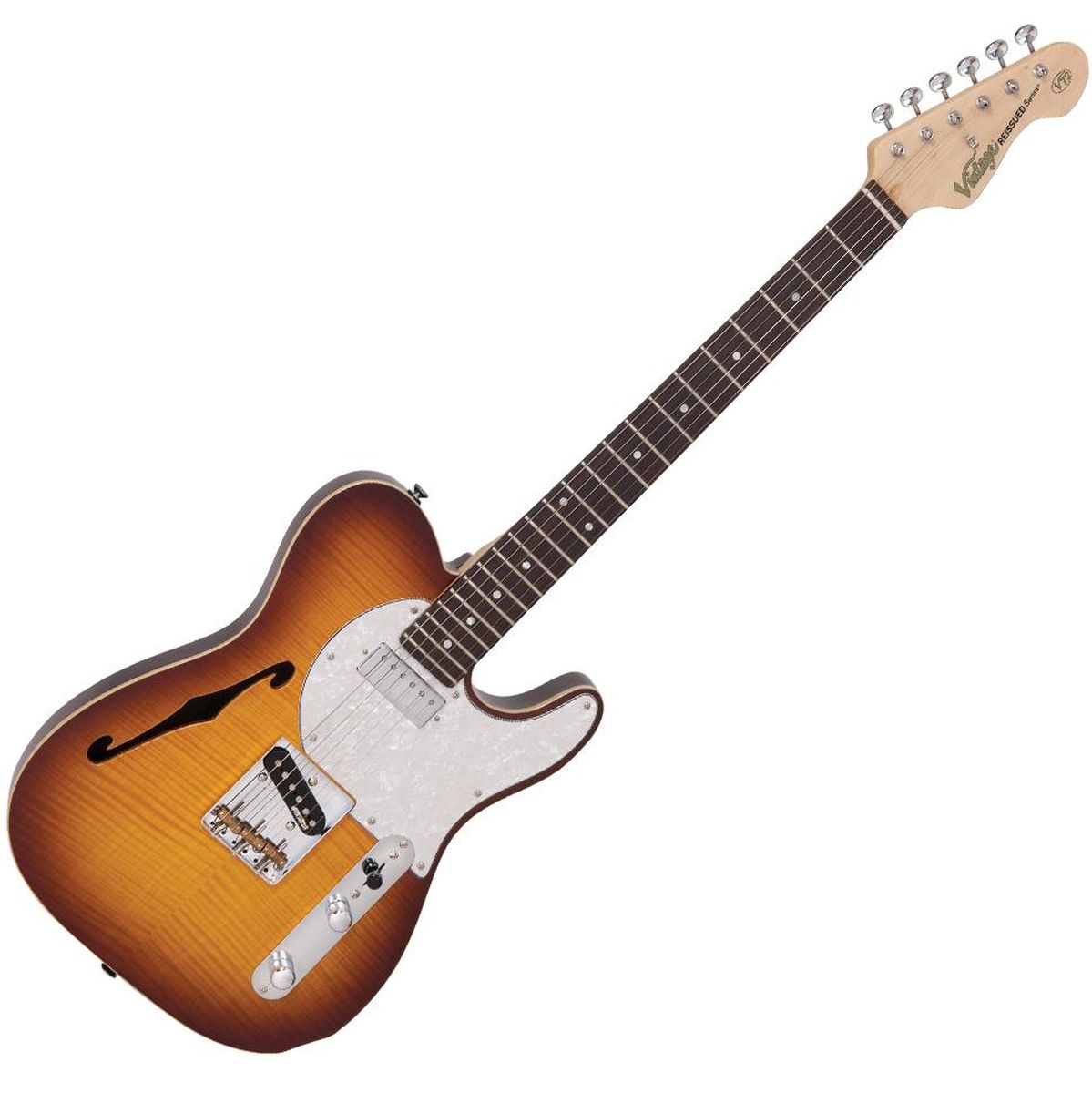 Vintage V72 Deluxe - Flame Tobacco Burst