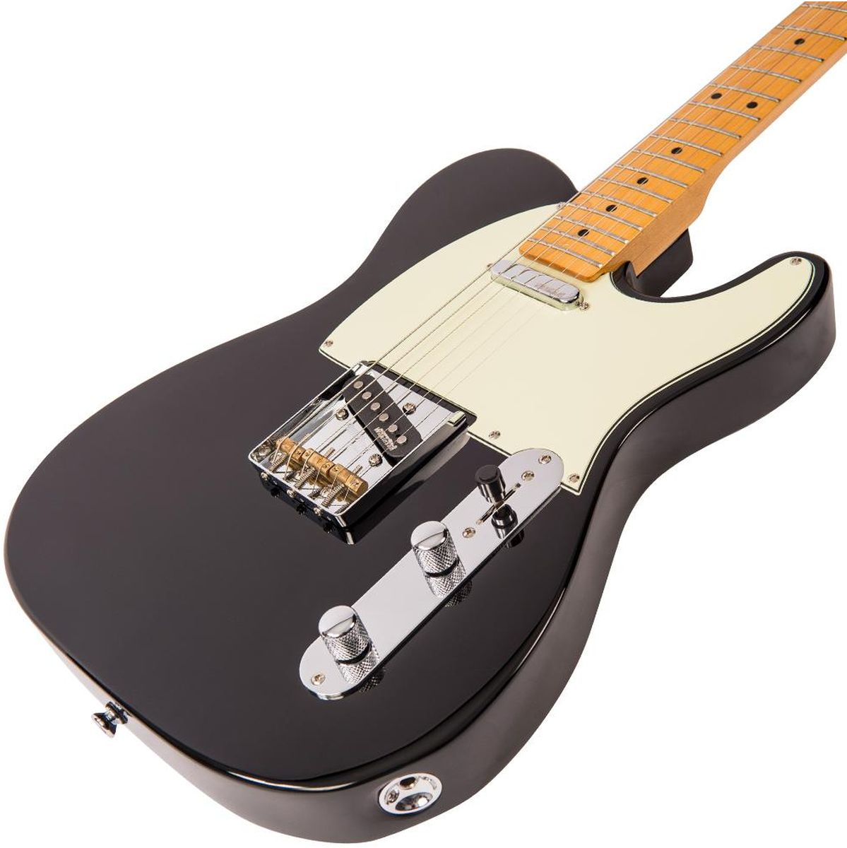 Vintage V75 Electric Guitar - Gloss Black