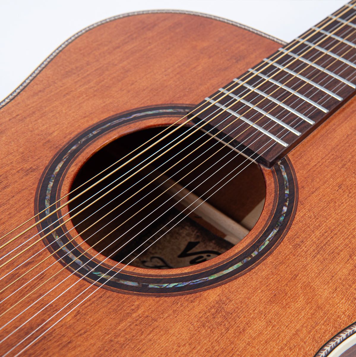 Vintage 12 String Fret Dancer Electro Acoustic Guitar - Aged