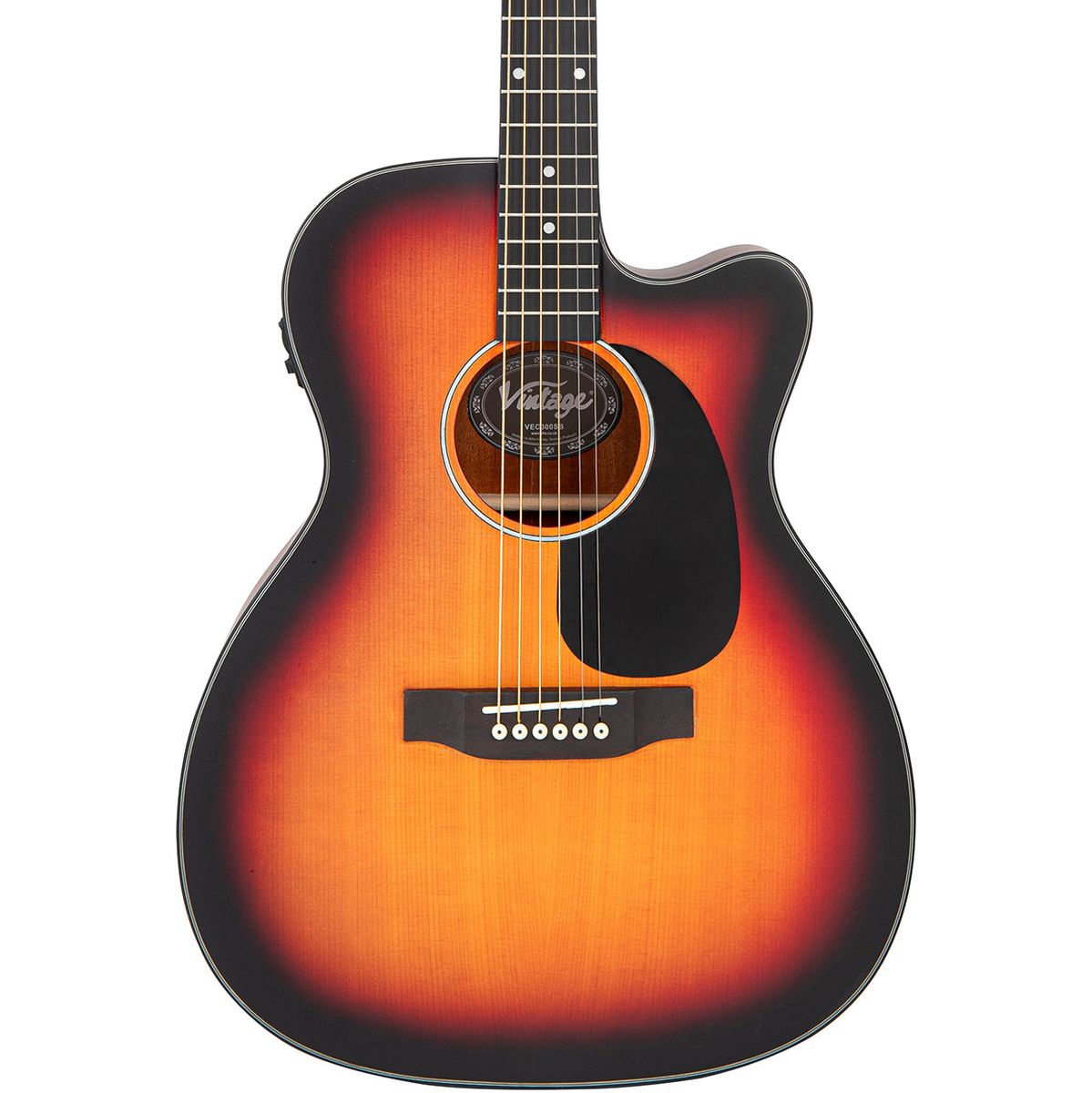 Vintage Stage Series Folk Cutaway Electro Guitar - Sunburst
