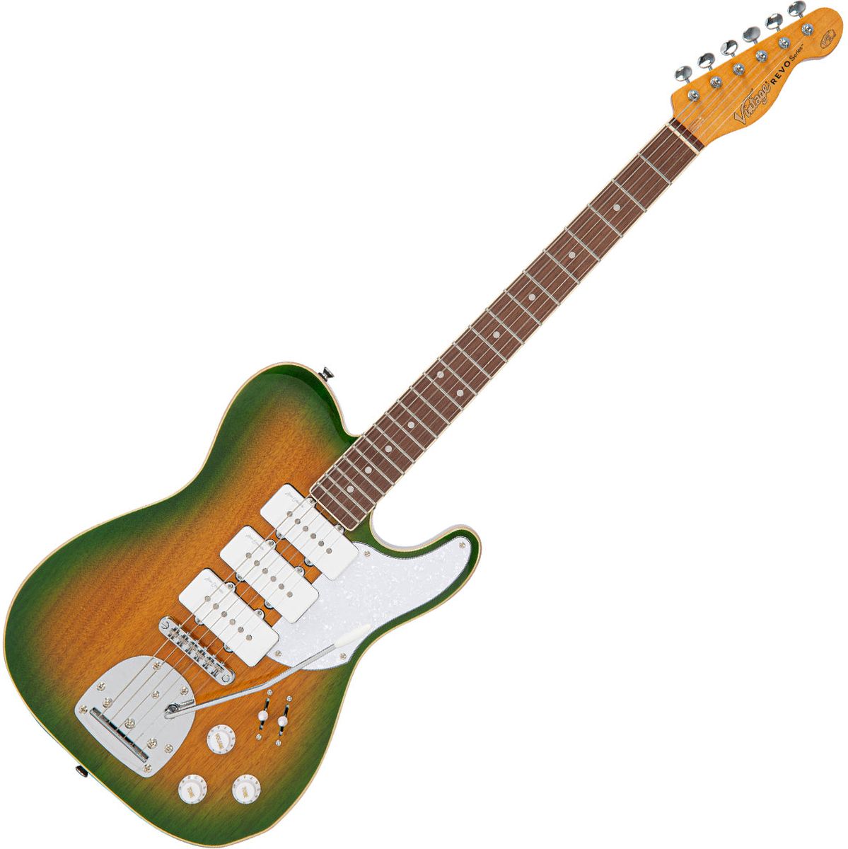 Vintage Revo Series Trio Guitar - Greenyellow Burst