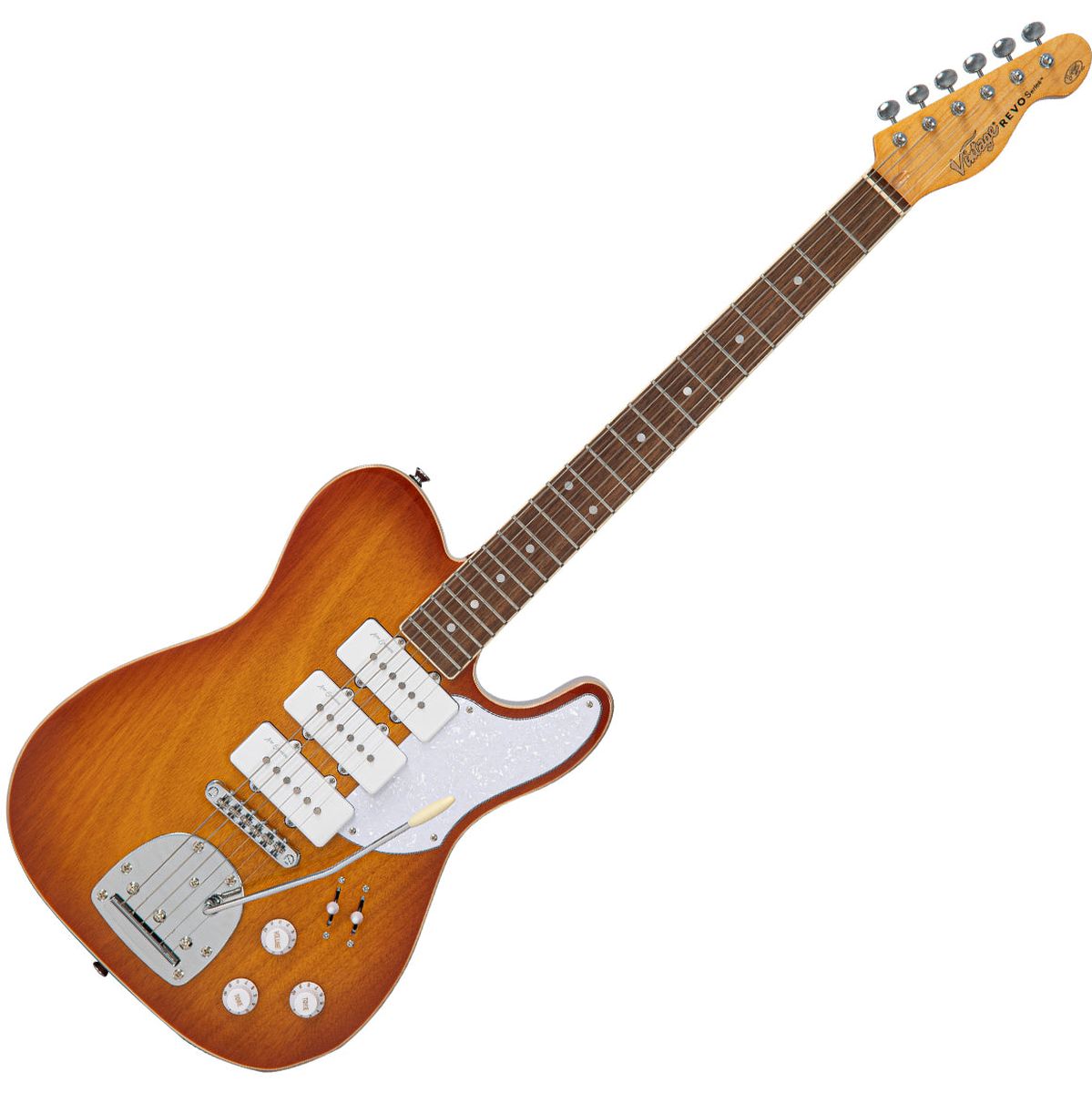Vintage Revo Series Trio Guitar - Honeyburst