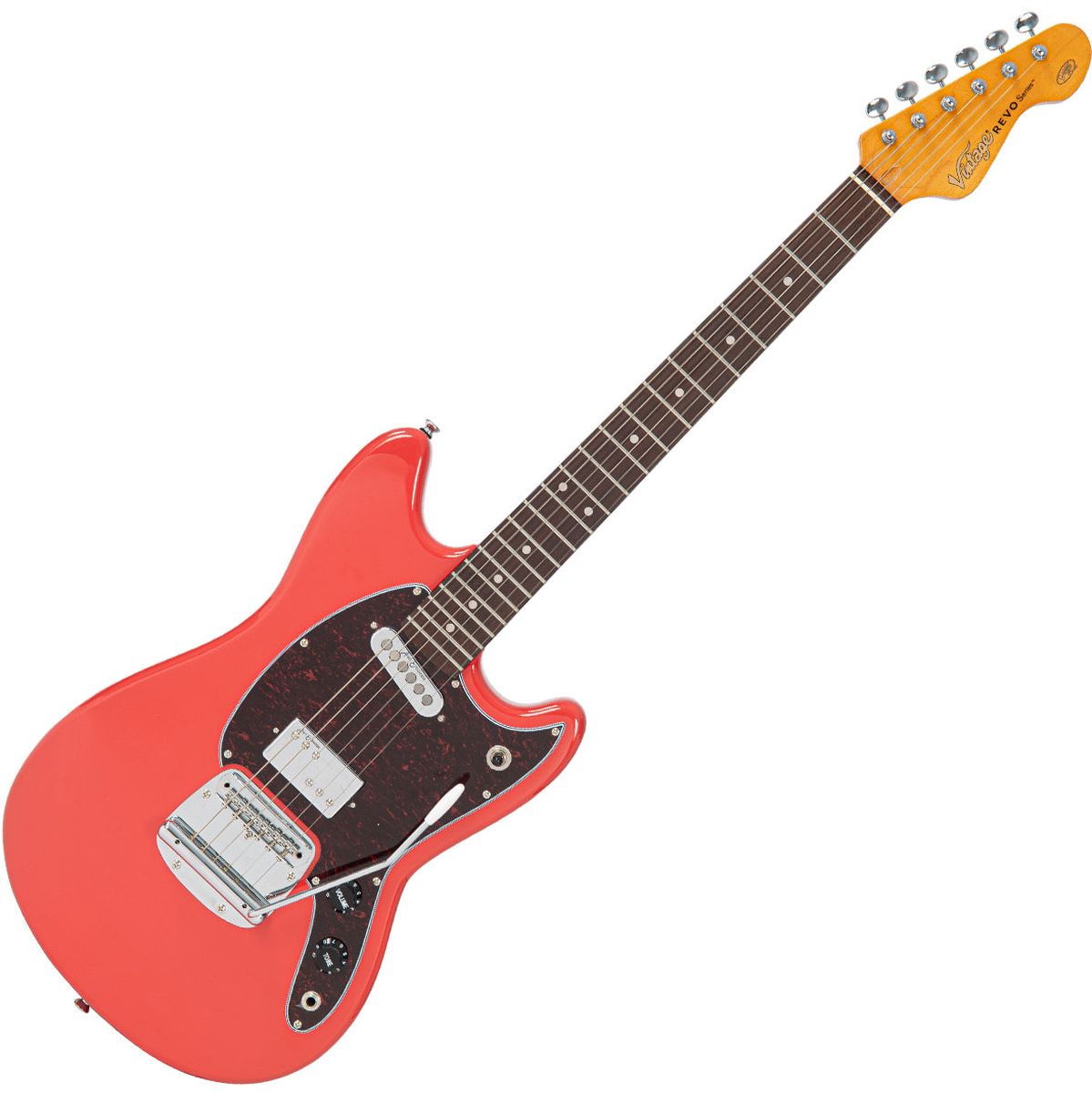 Vintage Revo Series Colt HS Duo Guitar - Firenza Red