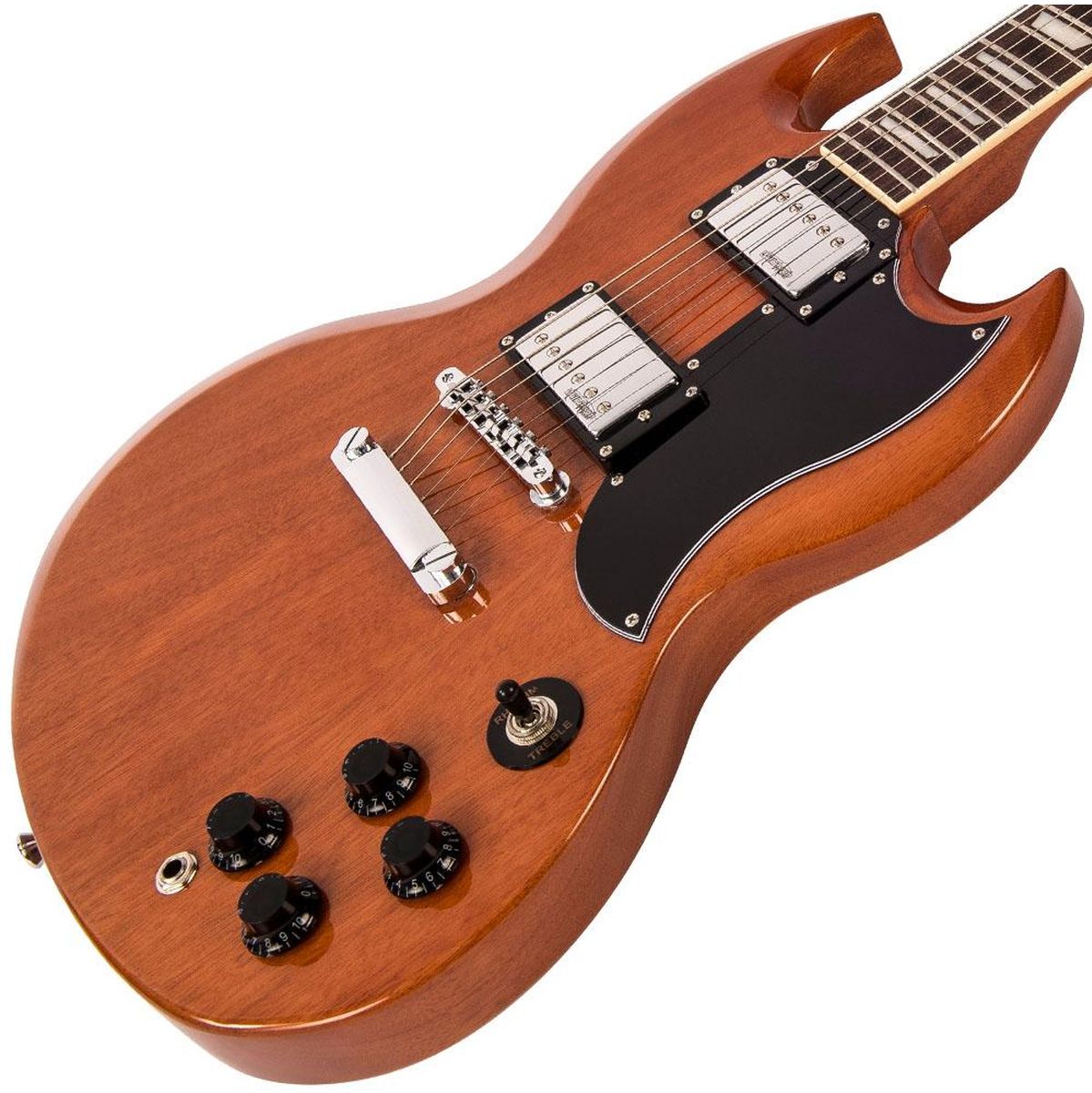 Vintage VS6 Guitar-Natural Mahogany