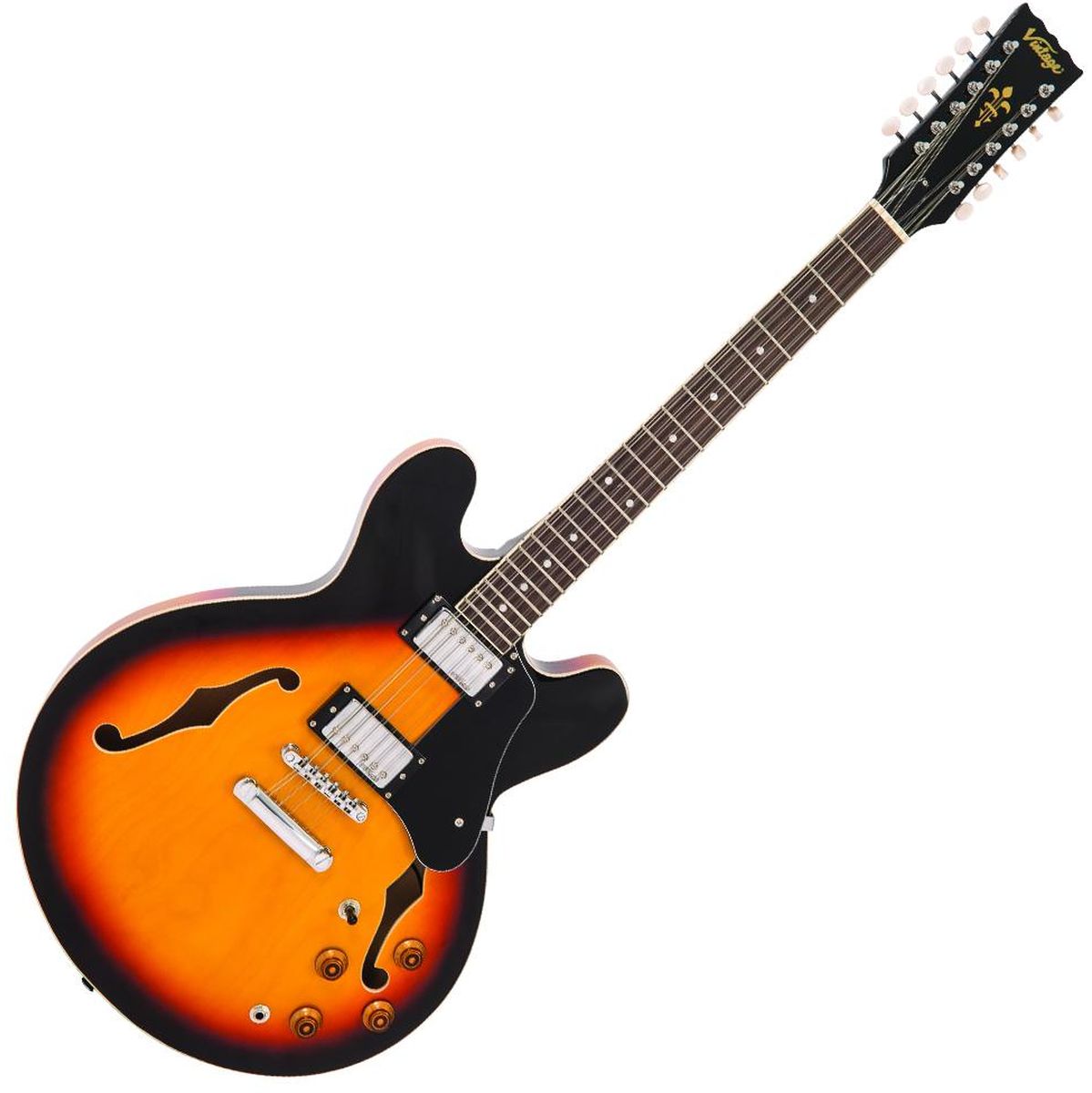 Vintage Semi-Acoustic 12 String Guitar - Sunburst