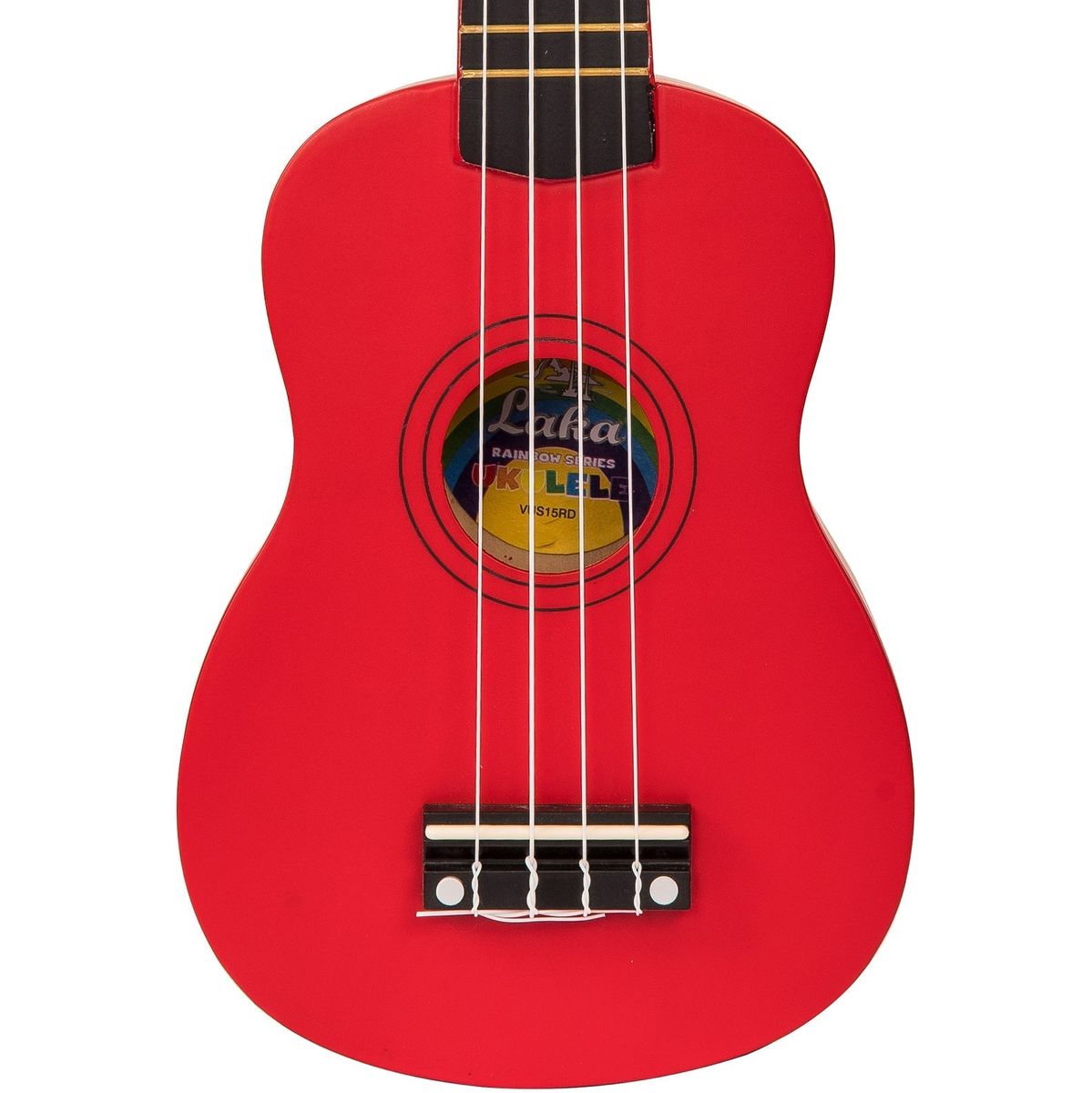 Laka Rainbow Series Ukulele &amp; Bag - Red
