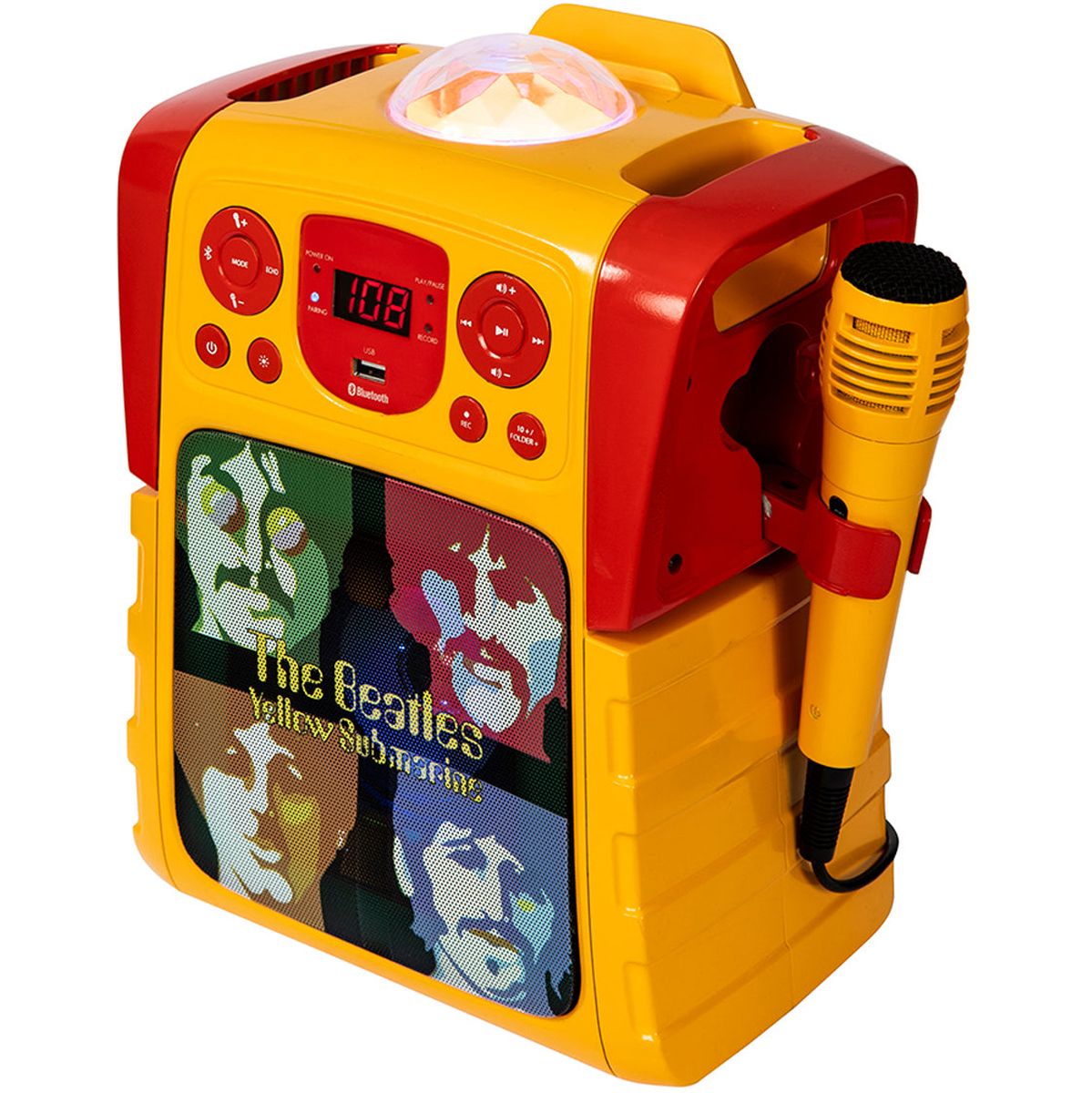 The Beatles Yellow Submarine Karaoke Speaker w/ Lightshow &amp; Two Microphones